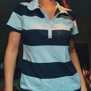 TOMMY HILFIGER Blue Striped Polo